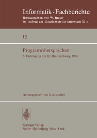 Book Cover for Programmiersprachen by K Alber