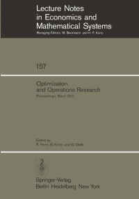 Book Cover for Optimization and Operations Research by R Henn, B Korte, W Oettli