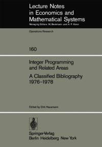 Book Cover for Integer Programming and Related Areas A Classified Bibliography 1976-1978 by D Hausmann