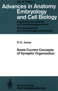 Book Cover for Some Current Concepts of Synaptic Organization by DG Jones