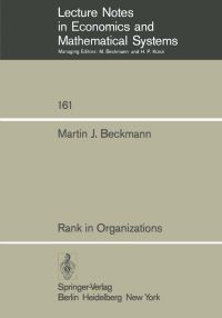 Book Cover for Rank in Organizations by Martin F Bach