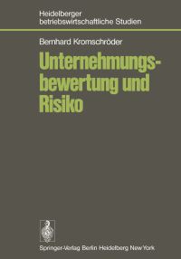 Book Cover for Unternehmungsbewertung Und Risiko by B Kromschröder