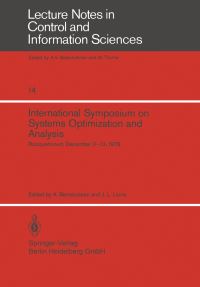 Book Cover for International Symposium on Systems Optimization and Analysis by A Bensoussan, J L Lions