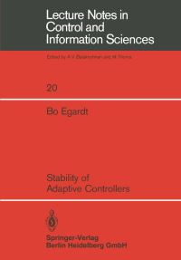 Book Cover for Stability of Adaptive Controllers by B Egardt