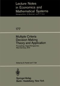 Book Cover for Multiple Criteria Decision Making Theory and Application by G Fandel, T Gal