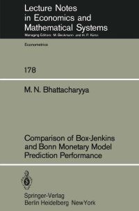 Book Cover for Comparison of Box-Jenkins and Bonn Monetary Model Predition Performance by M N Bhattacharyya