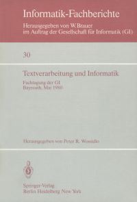 Book Cover for Textverarbeitung Und Informatik by PR Wossidlo