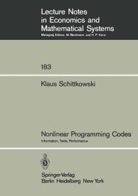 Book Cover for Nonlinear Programming Codes by Klaus Schittkowski