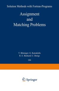 Book Cover for Assignment and Matching Problems by R E Burkard, U Derigs
