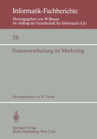Book Cover for Datenverarbeitung Im Marketing by R Thome