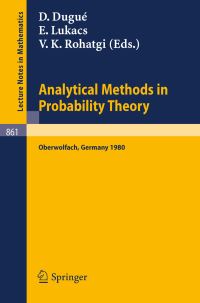 Book Cover for Analytical Methods in Probability Theory by Daniel Dugue, E Lukacs, V K Rohatgi