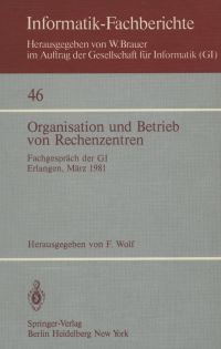 Book Cover for Organisation Und Betrieb Von Rechenzentren by F Wolf