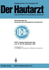 Book Cover for XXXII. Tagung Gehalten in Westerland/Sylt Vom 16. Bis 20. September 1980 by E Christophers, M Goos