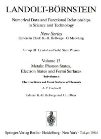 Book Cover for Electron States and Fermi Surfaces of Elements / Elektronenzustände Und Fermiflächen Von Elementen. Condensed Matter by A P Cracknell