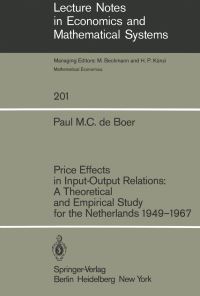 Book Cover for Price Effects in Input-Output Relations by P M C de Boer