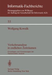 Book Cover for Verkehrsanalyse in Endlichen Zeiträumen by W Kowalk