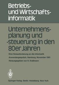 Book Cover for Unternehmensplanung Und -Steuerung in Den 80Er Jahren by Hermann Krallmann