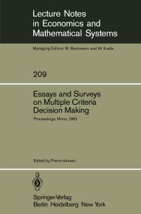 Book Cover for Essays and Surveys on Multiple Criteria Decision Making by P Hansen