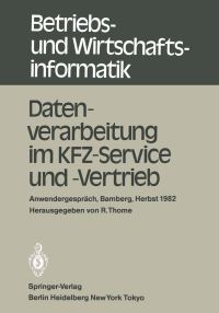 Book Cover for Datenverarbeitung Im KFZ-Service Und -Vertrieb by R Thome