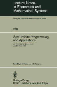 Book Cover for Semi-Infinite Programming and Applications by AV Fiacco, KO Kortanek