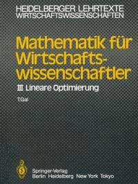 Book Cover for Mathematik Für Wirtschaftswissenschaftler by T Gal