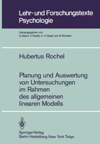 Book Cover for Planung Und Auswertung Von Untersuchungen Im Rahmen Des Allgemeinen Linearen Modells by Hubertus Rochel