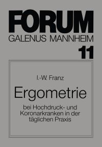 Book Cover for Ergometrie by IW Franz