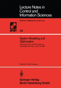 Book Cover for System Modelling and Optimization by P ThoftChristensen