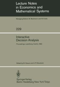 Book Cover for Interactive Decision Analysis by M Grauer, AP Wierzbicki
