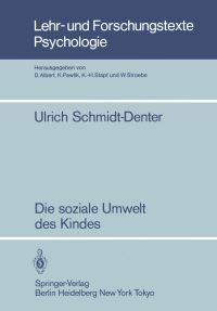 Book Cover for Die Soziale Umwelt Des Kindes by U SchmidtDenter