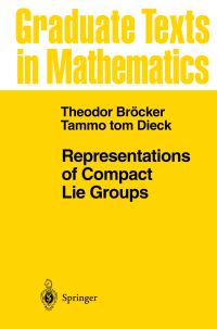 Book Cover for Representations of Compact Lie Groups by T Bröcker, Ttom Dieck