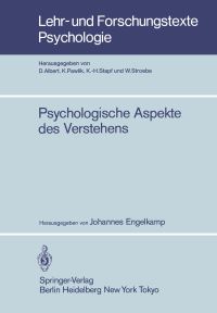Book Cover for Psychologische Aspekte Des Verstehens by J Engelkamp