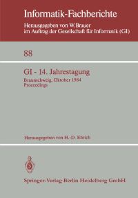 Book Cover for GI — 14. Jahrestagung by HD Ehrich