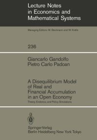 Book Cover for A Disequilibrium Model of Real and Financial Accumulation in an Open Economy by Giancarlo Gandolfo, Pietro C Padoan