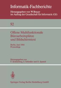 Book Cover for Offene Multifunktionale Büroarbeitsplätze Und Bildschirmtext by F Krückeberg, S Schindler, O Spaniol