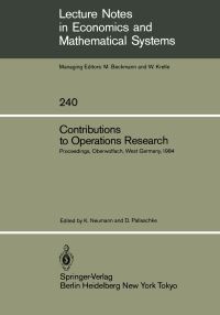 Book Cover for Contributions to Operations Research by Klaus Neumann, Diethard Pallaschke
