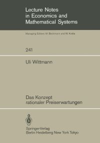 Book Cover for Das Konzept Rationaler Preiserwartungen by Uli Wittmann