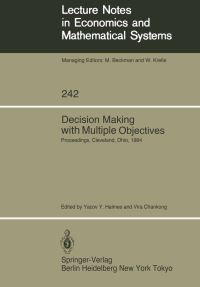 Book Cover for Decision Making With Multiple Objectives by Yacov Y Haimes, Vira Chankong