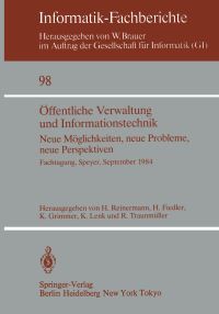 Book Cover for Öffentliche Verwaltung Und Informationstechnik by Heinrich Reinermann, Herbert Fiedler, Klaus Grimmer, Klaus Lenk, Roland Traunmüller