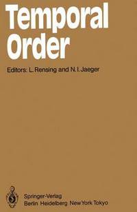 Book Cover for Temporal Order by L Rensing, NI Jaeger