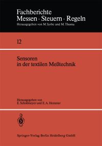 Book Cover for Sensoren in Der Textilen Metechnik by Eckhard Schollmeyer, Ernst A Hemmer