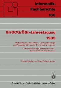 Book Cover for GI/OCG/ÖGI-Jahrestagung 1985 by Hans R Hansen