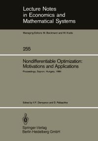 Book Cover for Nondifferentiable Optimization: Motivations and Applications by Vladimir F Demyanov, Diethard Pallaschke