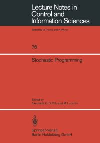 Book Cover for Stochastic Programming by Francesco Archetti, G Di Pillo, M Lucertini