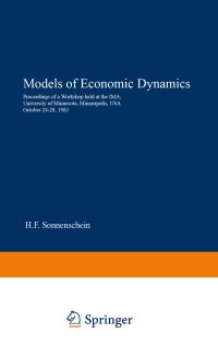 Book Cover for Models of Economic Dynamics by Hugo F Sonnenschein