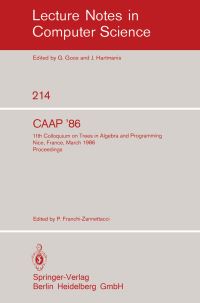 Book Cover for CAAP'86 by Paul FranchiZannettacci