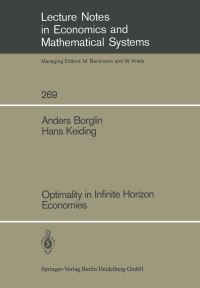 Book Cover for Optimality in Infinite Horizon Economies by Anders Borglin, Hans Keiding