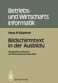 Book Cover for Bildschirmtext in Der Ausbildung by Hans Rudolf Göpfrich