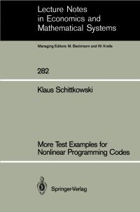 Book Cover for More Test Examples for Nonlinear Programming Codes by Klaus Schittkowski