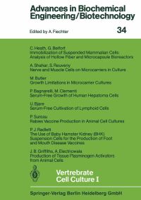 Book Cover for Vertrebrate Cell Culture I by P. Bagnarelli, G. Belfort, U. Bjare, M. Butler, M. Clementi, A. Electricwala, J.B. Griffiths, C. Heath, A. Shahar, P.J. Radlett, S. Reuveny, P. Sureau
